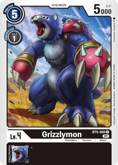Grizzlymon BT9-060 C X Record Digimon card