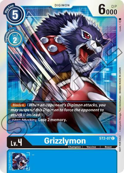 Grizzlymon Event Pack 1 ST2-07 C Starter Deck 02: Cocytus Blue Digimon card