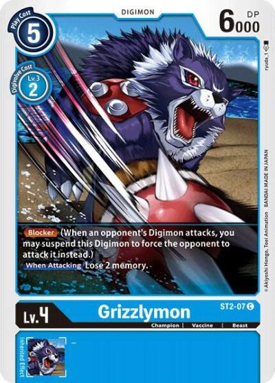 Grizzlymon ST2-07 C Starter Deck 02: Cocytus Blue Digimon card