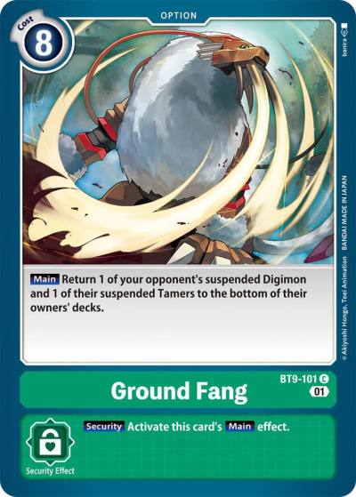Ground Fang BT9-101 C X Record Digimon card