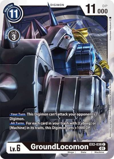 GroundLocomon EX2-036 C Digital Hazard Digimon card
