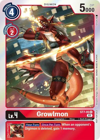 Growlmon Gen Con 2022 ST7-05 R Starter Deck 07: Gallantmon Digimon card