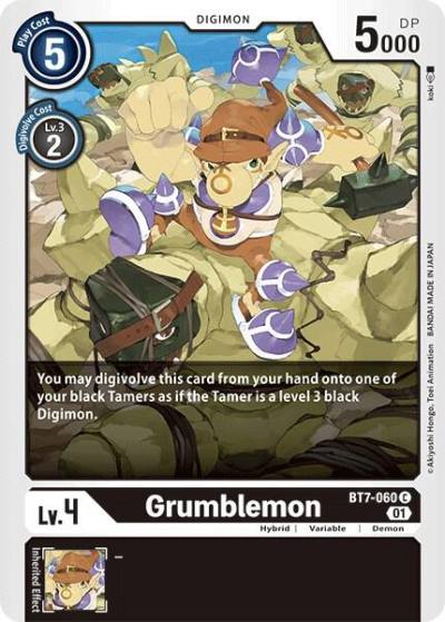 Grumblemon BT7-060 C Next Adventure Digimon card