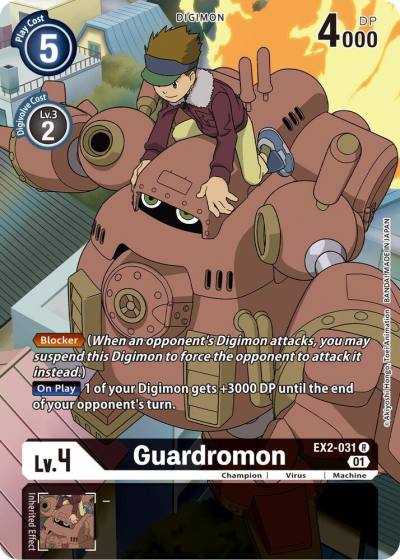 Guardromon Alternate Art EX2-031 R Digital Hazard Digimon card
