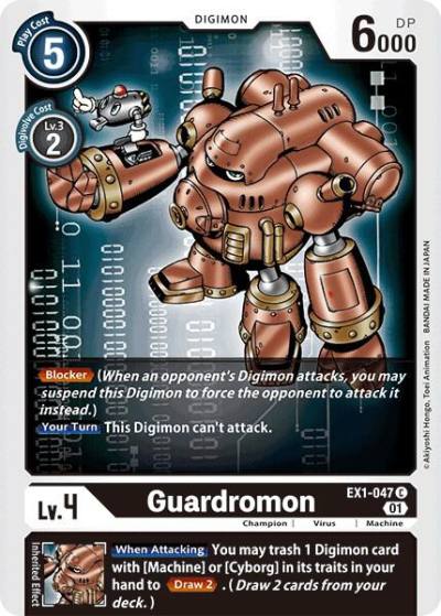 Guardromon EX1-047 C Classic Collection Digimon card
