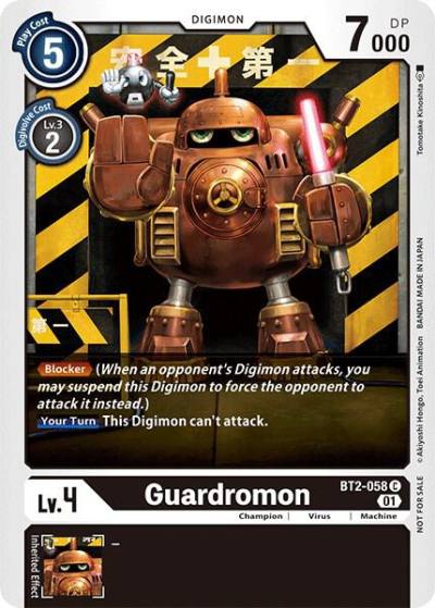 Guardromon Winner Pack Double Diamond BT2-058 C Release Special Booster 1.0 Digimon card
