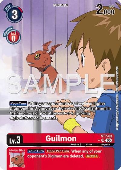 Guilmon Alternate Art ST7-03 SR Advanced Booster Digimon Generation Digimon card