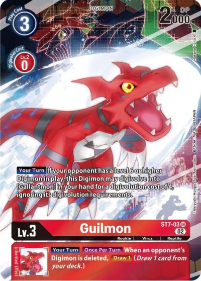 Guilmon Alternate Art ST7-03 SR Starter Deck 14: Beelzemon Advanced Deck Set Digimon card