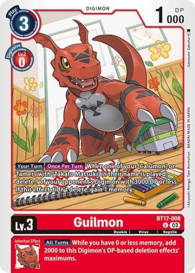 Guilmon BT17-008 U Secret Crisis Digimon card
