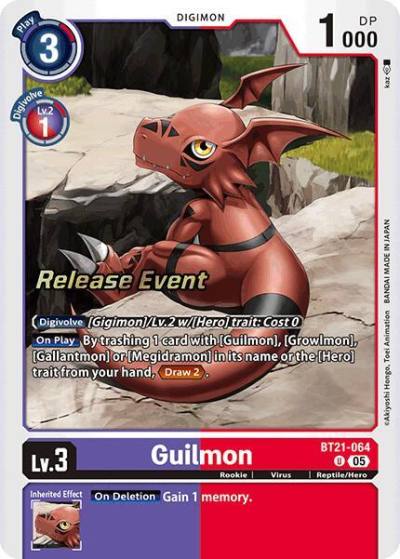 Guilmon BT21-064 U World Convergence Release Event Cards Digimon card
