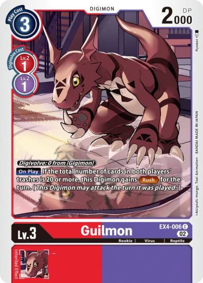 Guilmon EX4-006 C Alternative Being Booster Digimon card
