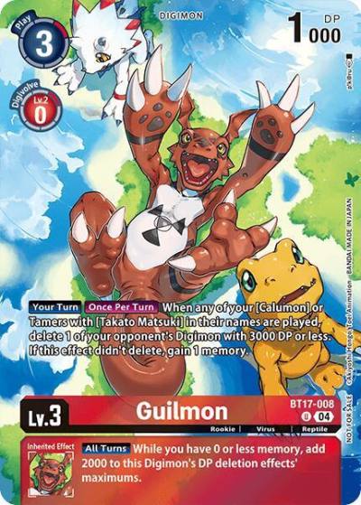 Guilmon Legend Pack 2024 Box Topper BT17-008 U Chain of Liberation Digimon card