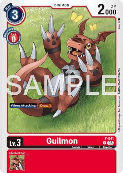 Guilmon Reprint P-041 P Advanced Booster Digimon Generation Digimon card