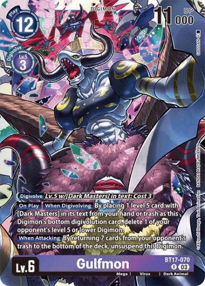 Gulfmon BT17-070 R Secret Crisis Digimon card