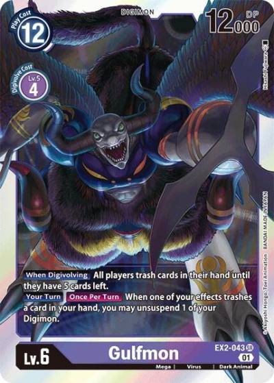Gulfmon EX2-043 SR Digital Hazard Digimon card