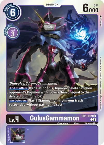 GulusGammamon RB1-029 U Resurgence Booster Digimon card