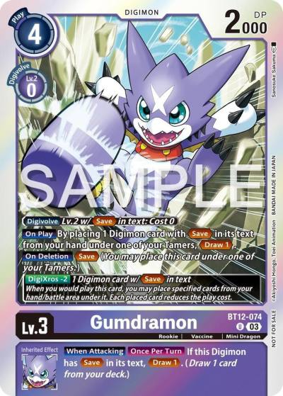 Gumdramon Official Tournament Vol13 Winner Pack BT12-074 U Across Time Digimon card
