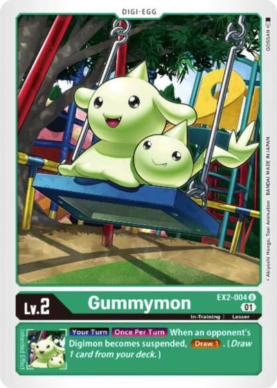 Gummymon EX2-004 U Digital Hazard Digimon card