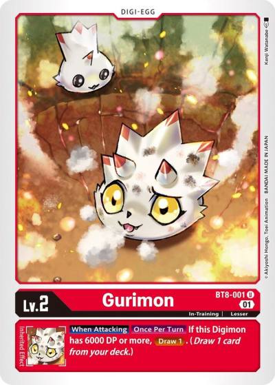 Gurimon BT8-001 U New Awakening Digimon card