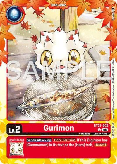 Gurimon Regulation Battle Vol3 Participant BT21-002 C World Convergence Digimon card