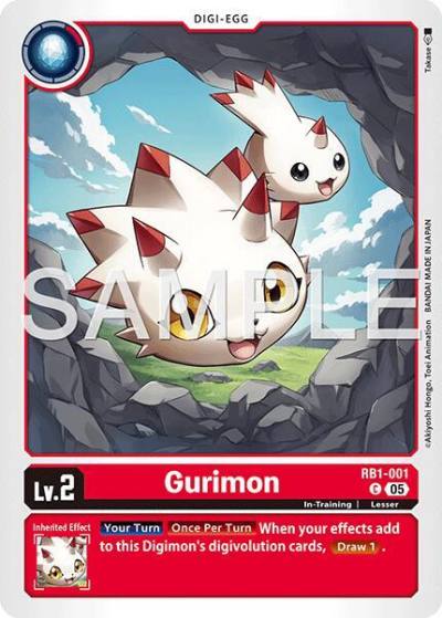 Gurimon Reprint RB1-001 C Advanced Booster Digimon Generation Digimon card