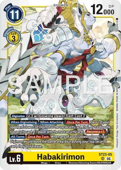 Habakirimon ST23-05 SR Starter Deck 23: Beatbreak Digimon card