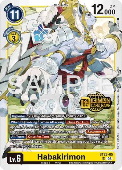 Habakirimon Welcome Tamers Pack Vol2 ST23-05 SR Starter Deck 23: Beatbreak Release Event Cards Digimon card