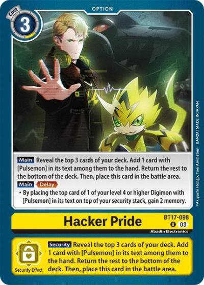 Hacker Pride BT17-098 U Secret Crisis Digimon card