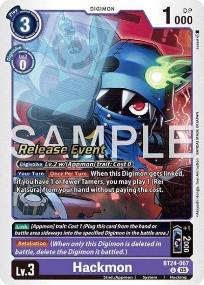 Hackmon BT24-067 U Time Stranger Release Event Cards Digimon card