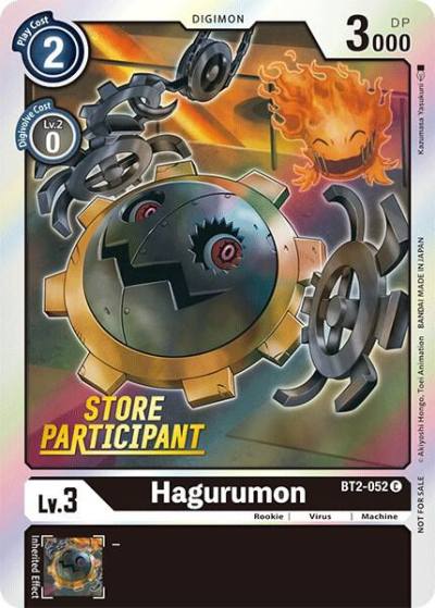 Hagurumon Store Participant BT2-052 C Release Special Booster 1.0 Digimon card