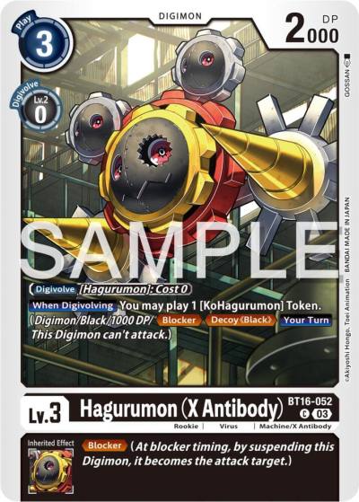 Hagurumon X Antibody BT16-052 C Beginning Observer Digimon card