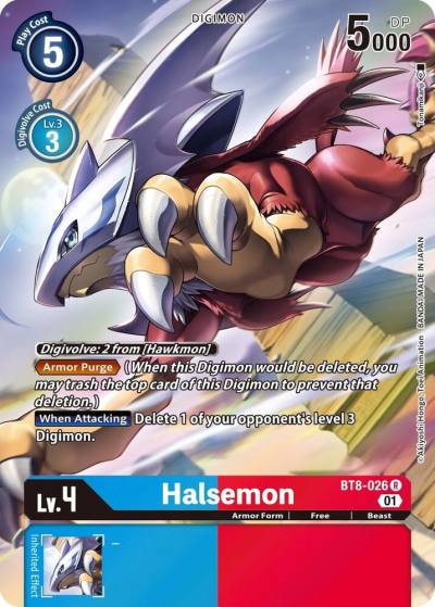 Halsemon Alternate Art BT8-026 R New Awakening Digimon card