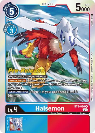 Halsemon BT8-026 R New Awakening Pre-Release Cards Digimon card
