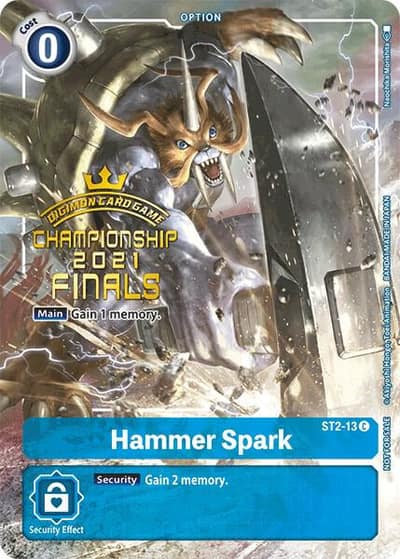 Hammer Spark (2021 Championship Finals Tamer's Evolution Pack) ST2-13 C Starter Deck 02: Cocytus Blue Digimon card