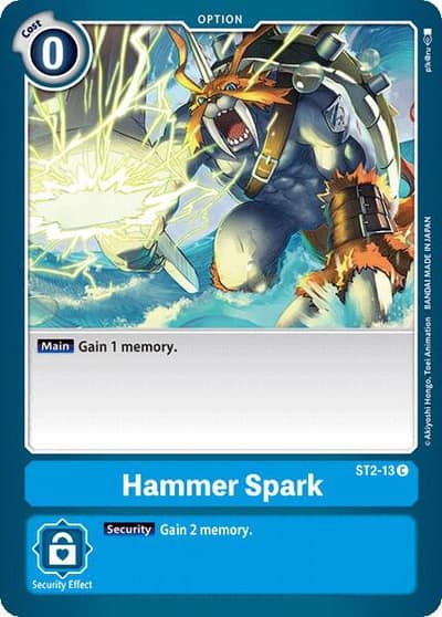 Hammer Spark ST2-13 C Starter Deck 02: Cocytus Blue Digimon card