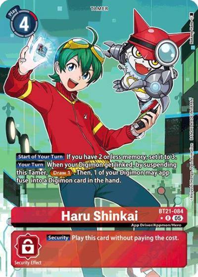 Haru Shinkai Alternate Art BT21-084 R World Convergence Digimon card
