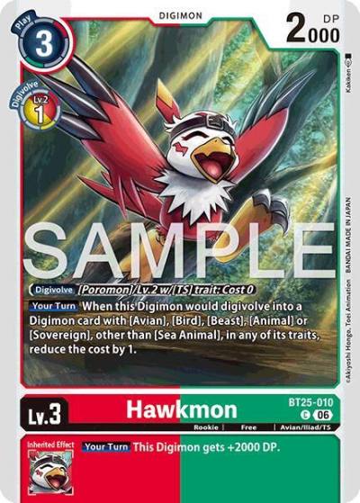 Hawkmon BT25-010 C Dual Revolution Digimon card