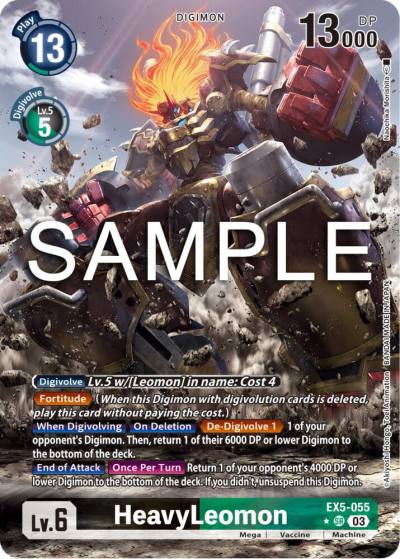 HeavyLeomon Alternate Art EX5-055 SR Animal Colosseum Digimon card