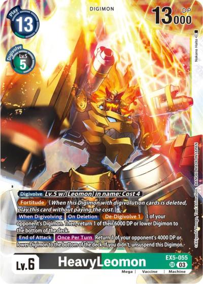 HeavyLeomon EX5-055 SR Animal Colosseum Digimon card