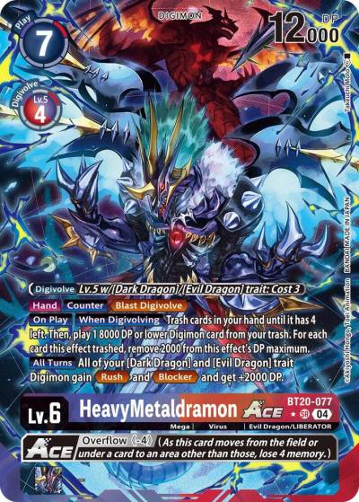 HeavyMetaldramon ACE Alternate Art BT20-077 SR Release Special Booster 2.5 Digimon card