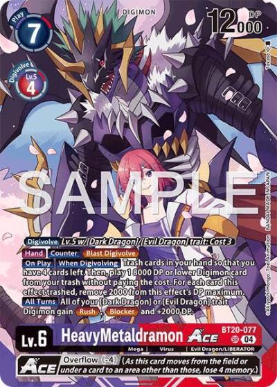 HeavyMetaldramon ACE BT20-077 SR Limited Card Pack -Final Crest- Digimon card