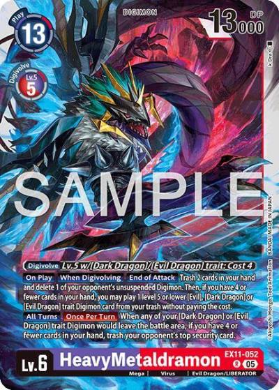 HeavyMetaldramon EX11-052 R Dawn of Liberator Digimon card