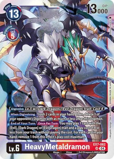 HeavyMetaldramon EX7-062 SR Digimon LIBERATOR Digimon card