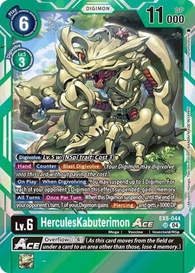 HerculesKabuterimon ACE EX8-044 SR Chain of Liberation Digimon card