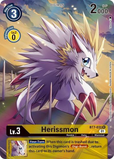 Herissmon Alternate Art BT7-031 R Next Adventure Digimon card
