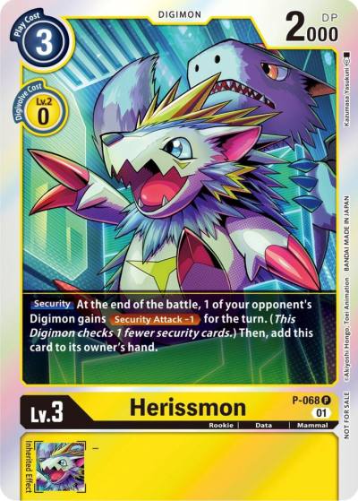 Herissmon Limited Card Pack P-068 P Digimon Promotion Cards Digimon card