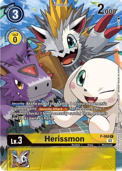 Herissmon Official Tournament Pack Vol10 P-068 P Digimon Promotion Cards Digimon card