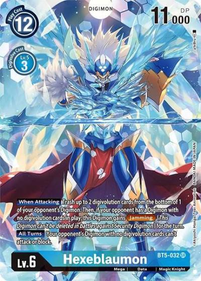 Hexeblaumon Alternate Art BT5-032 SR Dimensional Phase Digimon card