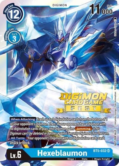 Hexeblaumon Digimon Card Game Fest 2022 BT5-032 SR Battle of Omni Digimon card