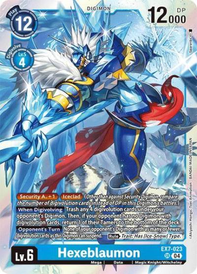 Hexeblaumon EX7-023 SR Digimon LIBERATOR Digimon card